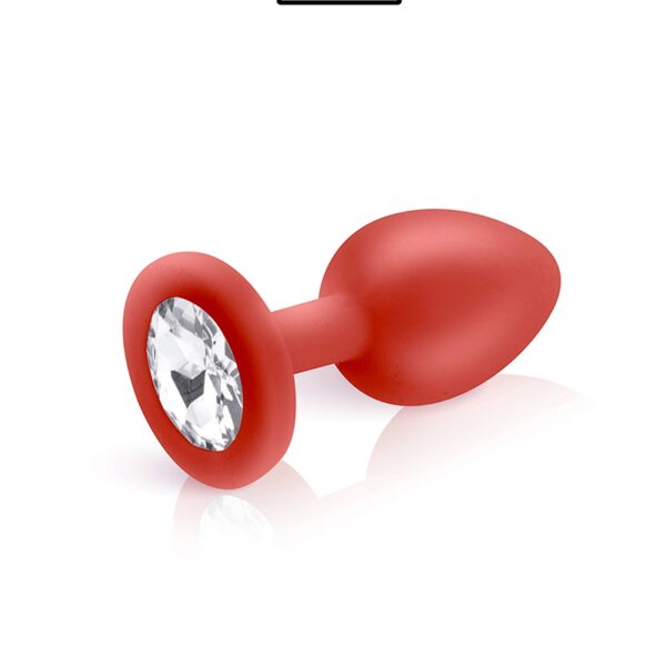 Plug bijou silicone rouge S – Hidden Eden