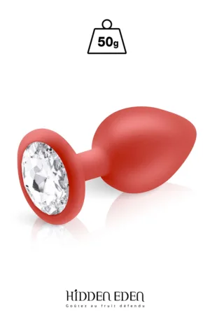 Plug bijou silicone rouge M – Hidden Eden - 94edenstreet.com - sexshop en ligne
