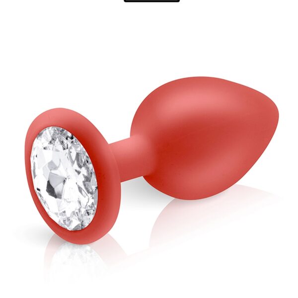 Plug bijou silicone rouge M – Hidden Eden