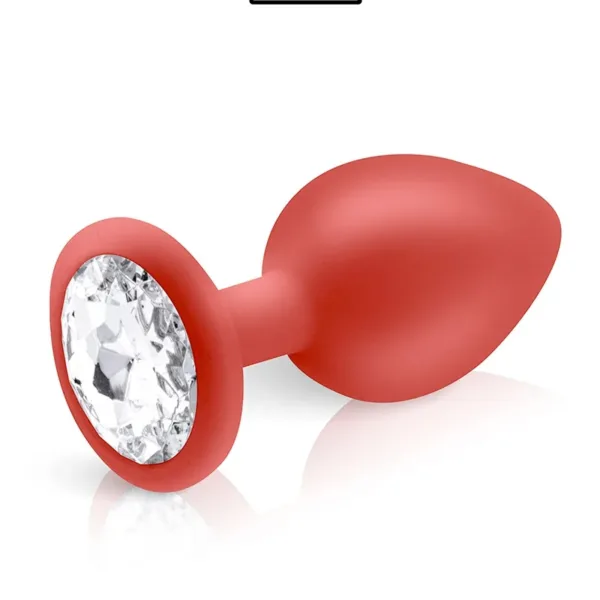 Plug bijou silicone rouge M – Hidden Eden