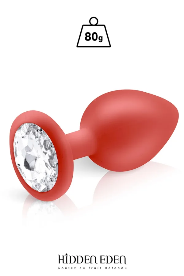 Plug bijou silicone rouge L – Hidden Eden - 94edenstreet.com - sexshop en ligne