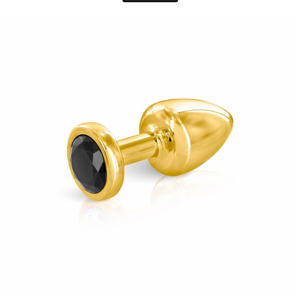 Plug bijou aluminium or et noir XS – Hidden Eden