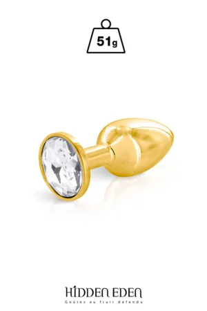 Plug bijou aluminium gold S – Hidden Eden - 94edenstreet.com - sexshop en ligne