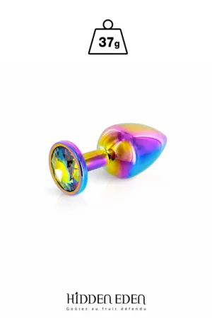 Plug bijou aluminium Rainbow XS – Hidden Eden - 94edenstreet.com - sexshop en ligne