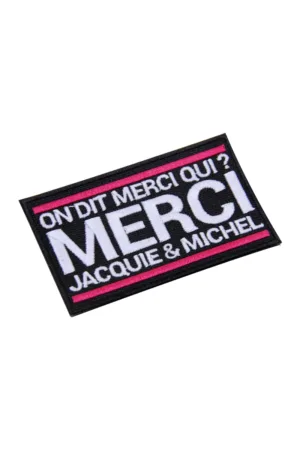 Ecusson rectangle Jacquie et Michel - 94edenstreet.com - sexshop en ligne