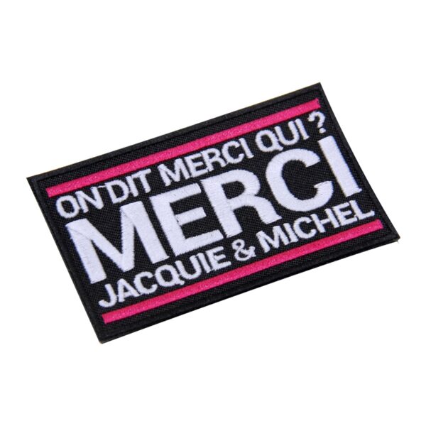 Ecusson rectangle Jacquie et Michel