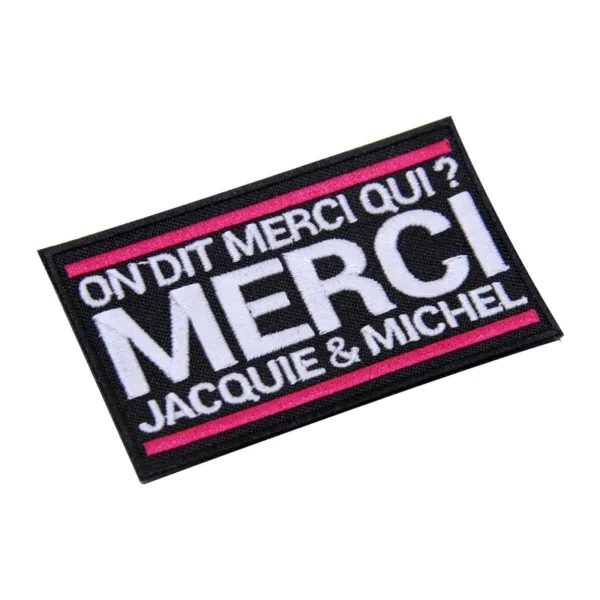 Ecusson rectangle Jacquie et Michel