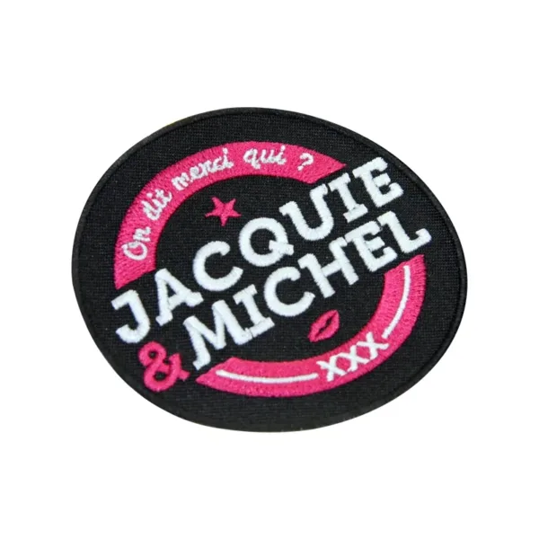 Ecusson rond Jacquie et Michel
