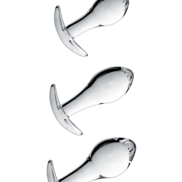 Set 3 plugs anal en verre Glossy Toys n° 17
