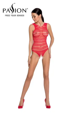 Body résille ouvert BS086 – Rouge - 94edenstreet.com - sexshop en ligne