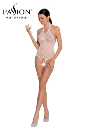 Body résille ouvert BS087 – Blanc - 94edenstreet.com - sexshop en ligne