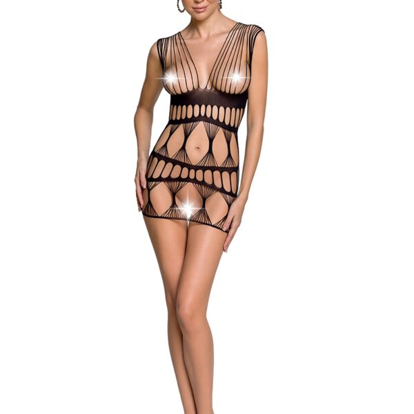 Robe nue résille BS089 – Noir