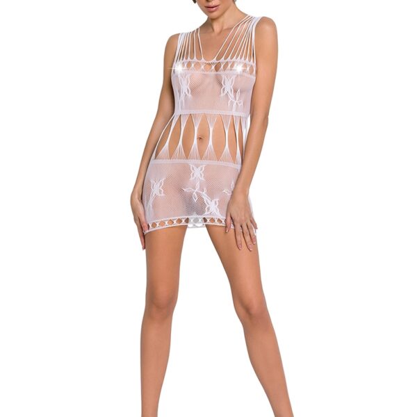 Robe nue résille BS090 – Blanc