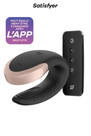 Stimulateur Double Love noir – Satisfyer - 94edenstreet.com - sexshop en ligne