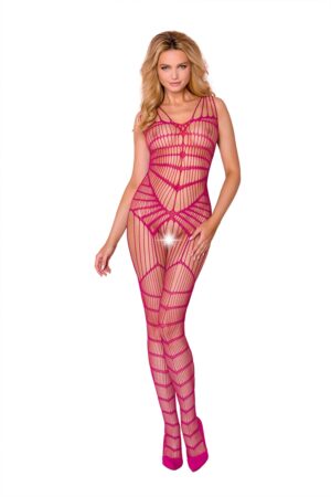 Combinaison résille CA004 – Fuchsia - 94edenstreet.com - sexshop en ligne