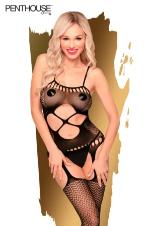 Combinaison Hot Nightfall Noir – Penthouse - 94edenstreet.com - sexshop en ligne