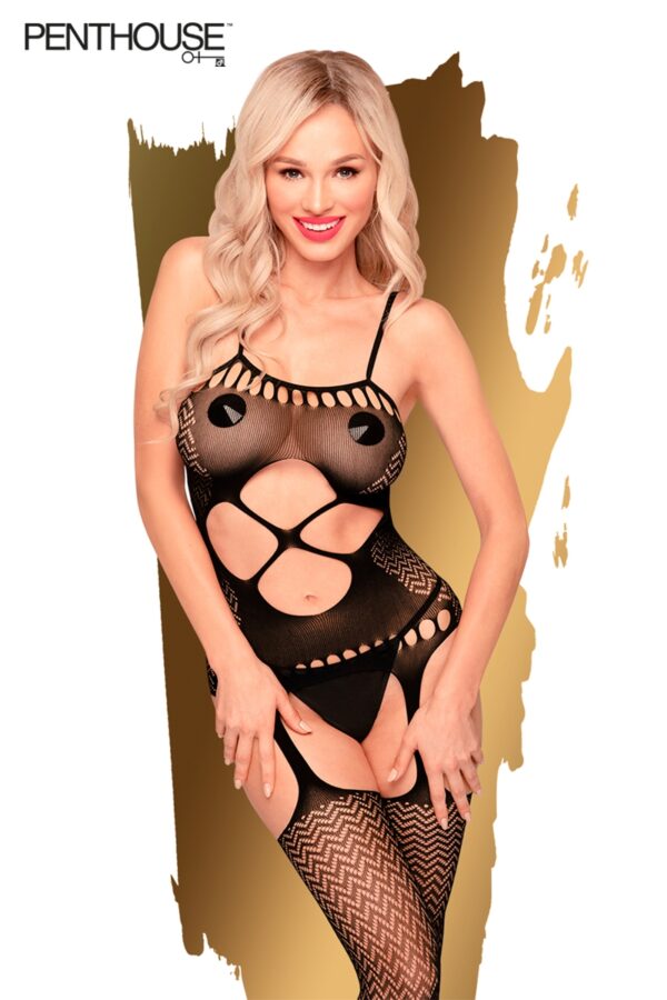 Combinaison Hot Nightfall Noir – Penthouse - 94edenstreet.com - sexshop en ligne