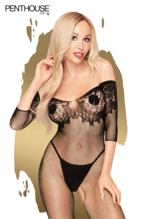 Combinaison High profile noire – Penthouse - 94edenstreet.com - sexshop en ligne