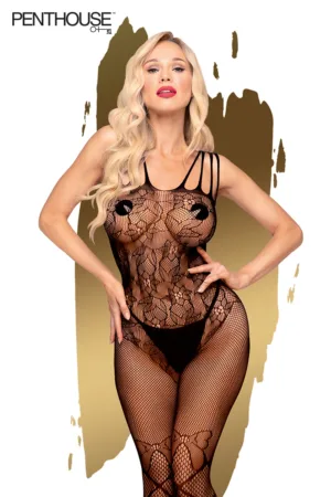 Combinaison ouverte Dirty Mind noire – Penthouse - 94edenstreet.com - sexshop en ligne