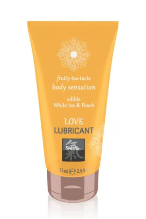 Lubrifiant comestible Thé et Pèche – Shiatsu - 94edenstreet.com - sexshop en ligne