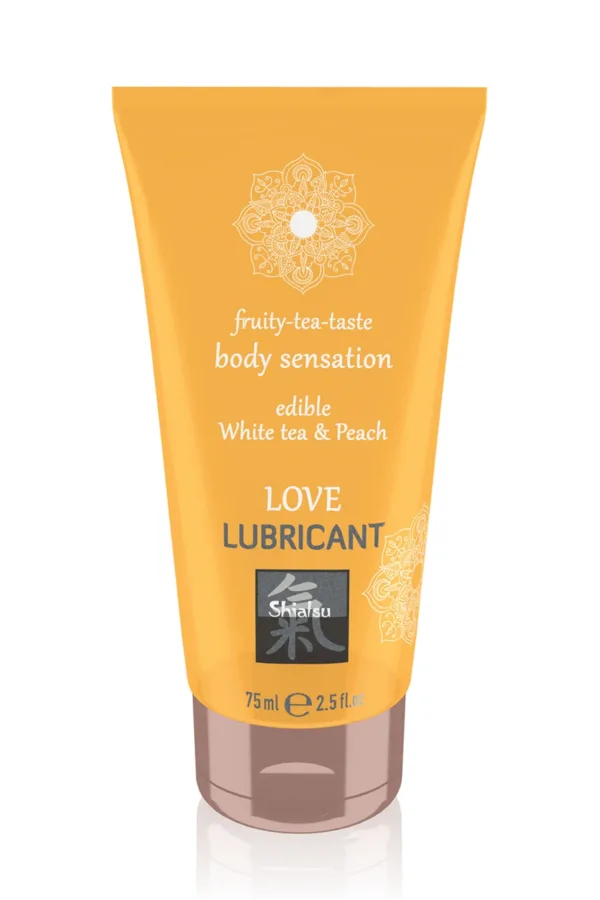 Lubrifiant comestible Thé et Pèche – Shiatsu - 94edenstreet.com - sexshop en ligne