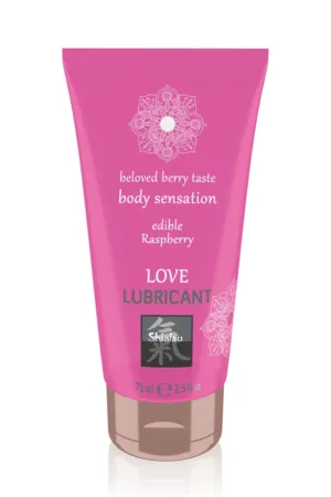 Lubrifiant comestible Framboise – Shiatsu - 94edenstreet.com - sexshop en ligne