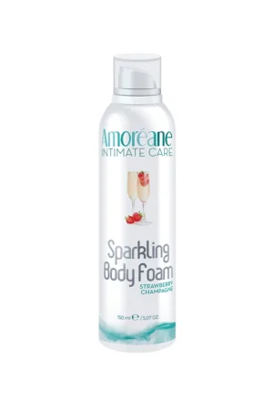 Mousse massage crépitante Vin pétillant Fraise – Amoréane - 94edenstreet.com - sexshop en ligne