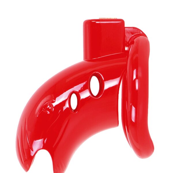 Cage de chasteté ABS rouge – Malesation