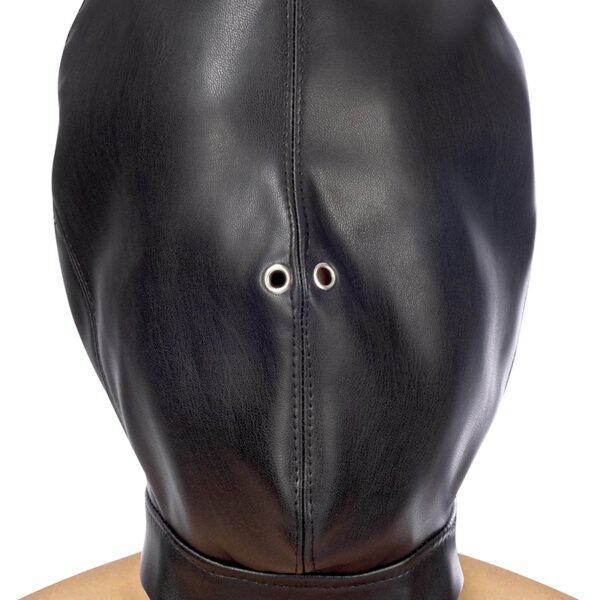 Cagoule BDSM fermée simili cuir – Fetish Tentation
