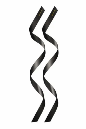 2 liens BDSM satin noir – Sweet Caress - 94edenstreet.com - sexshop en ligne