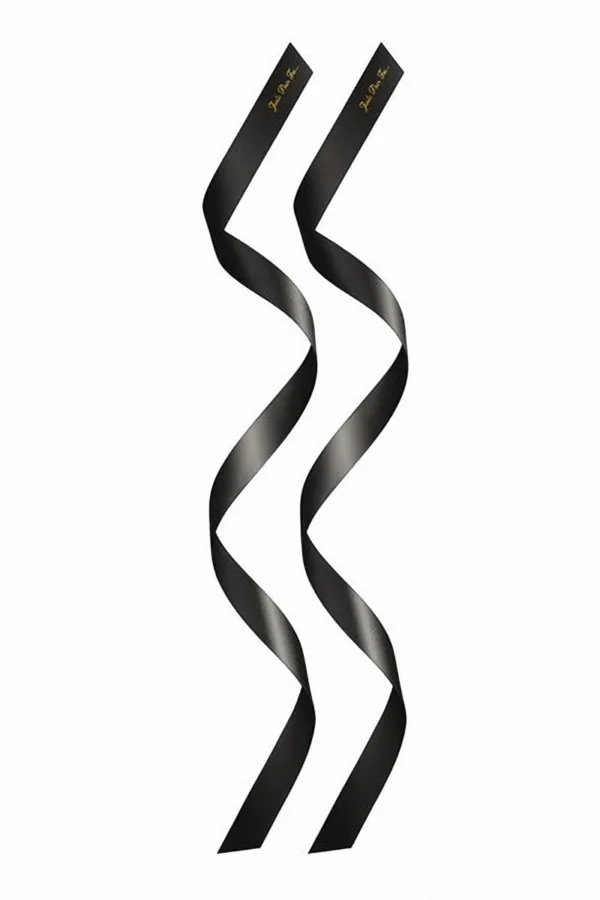 2 liens BDSM satin noir – Sweet Caress - 94edenstreet.com - sexshop en ligne
