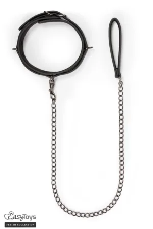 Collier fétichiste et laisse – Easytoys Fetish Collection - 94edenstreet.com - sexshop en ligne