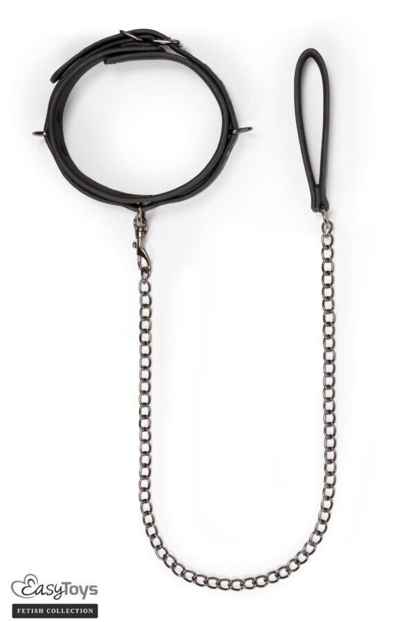 Collier fétichiste et laisse – Easytoys Fetish Collection - 94edenstreet.com - sexshop en ligne