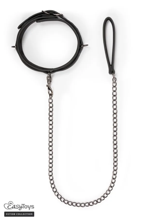 Collier fétichiste et laisse – Easytoys Fetish Collection - 94edenstreet.com - sexshop en ligne