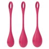 Kit d’entrainement pelvien Yoni Power 1 Rouge – Satisfyer - 94edenstreet.com - sexshop en ligne