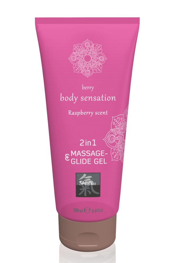 Lubrifiant & Massage parfum Framboise 200ml – Shiatsu - 94edenstreet.com - sexshop en ligne