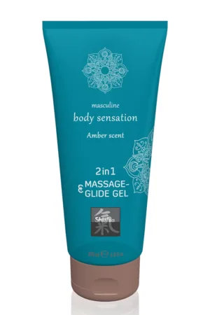 Lubrifiant & Massage parfum Ambre 200ml – Shiatsu - 94edenstreet.com - sexshop en ligne