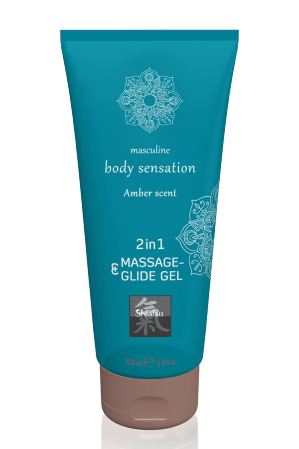 Lubrifiant & Massage parfum Ambre 200ml – Shiatsu - 94edenstreet.com - sexshop en ligne