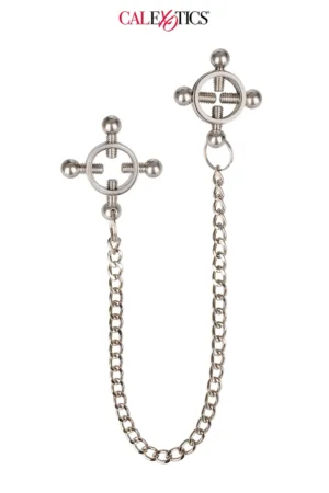 Pinces à tétons 4 points & chaine – Calexotics - 94edenstreet.com - sexshop en ligne