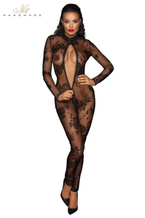 Combinaison intégrale en tulle floqué F237 - 94edenstreet.com - sexshop en ligne