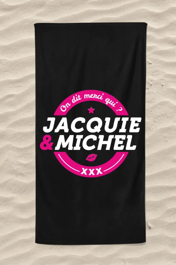 Serviette de plage Jacquie et Michel Classique - 94edenstreet.com - sexshop en ligne