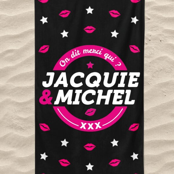 Serviette de plage Jacquie et Michel Bisous