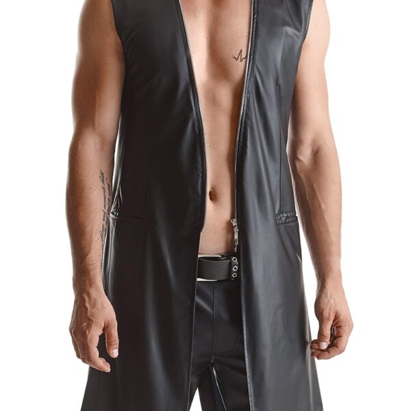 Veste longue sans manche wetlook Marco – Regnes