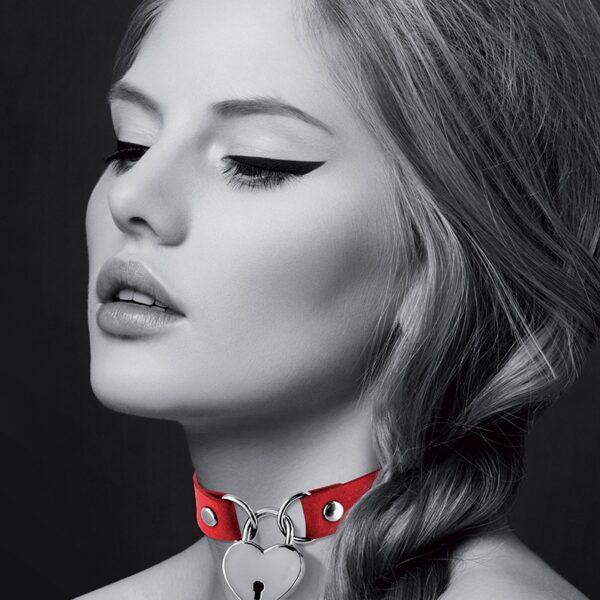 Collier rouge cadenas coeur – Bijoux Pour Toi