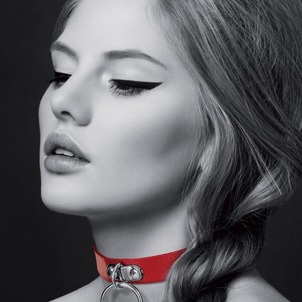 Collier Fetish rouge avec anneau – Bijoux Pour Toi