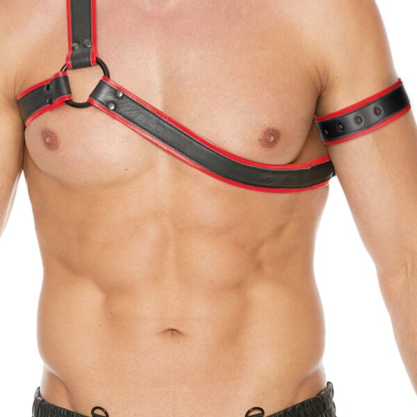 Harnais Gladiator rouge et noir – Ouch!