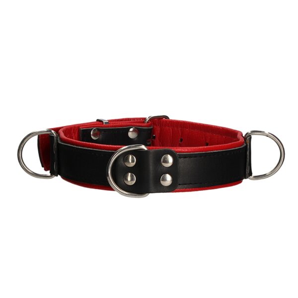 Collier Bondage Deluxe rouge et noir – Ouch!