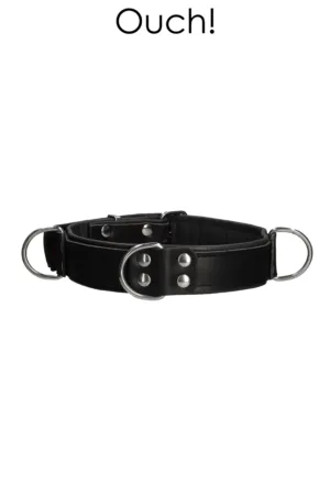 Collier Bondage Deluxe noir – Ouch! - 94edenstreet.com - sexshop en ligne
