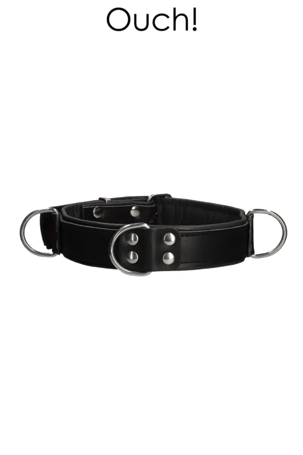 Collier Bondage Deluxe noir – Ouch! - 94edenstreet.com - sexshop en ligne