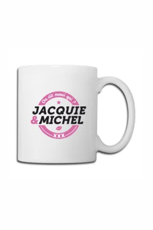 Mug blanc J&M – logo rond - 94edenstreet.com - sexshop en ligne